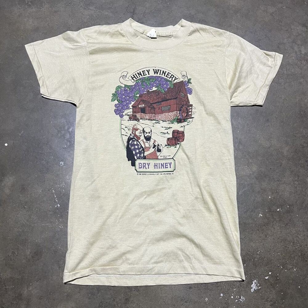 Vintage 70s Hiney Winery Dry Hiney Tan T-Shirt